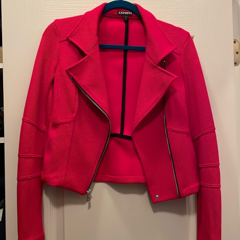 Red Textured Jacket